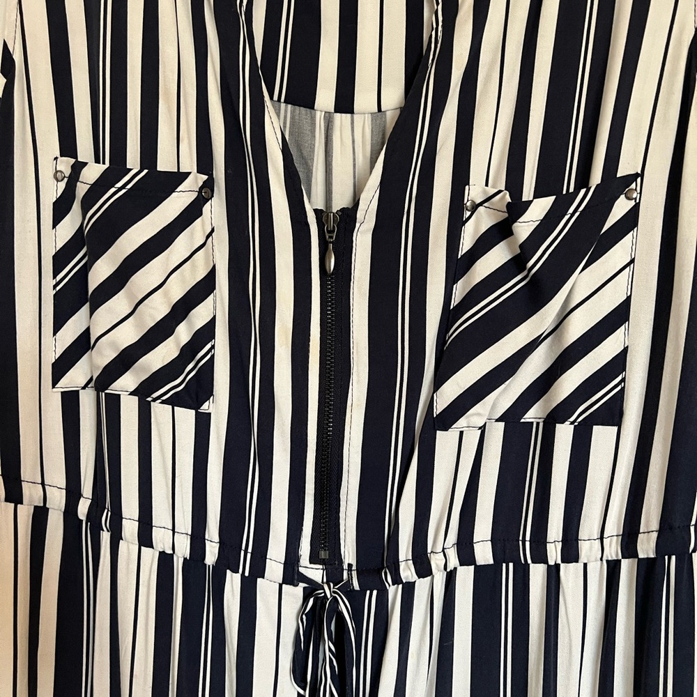 Torrid Striped Navy and White Dress